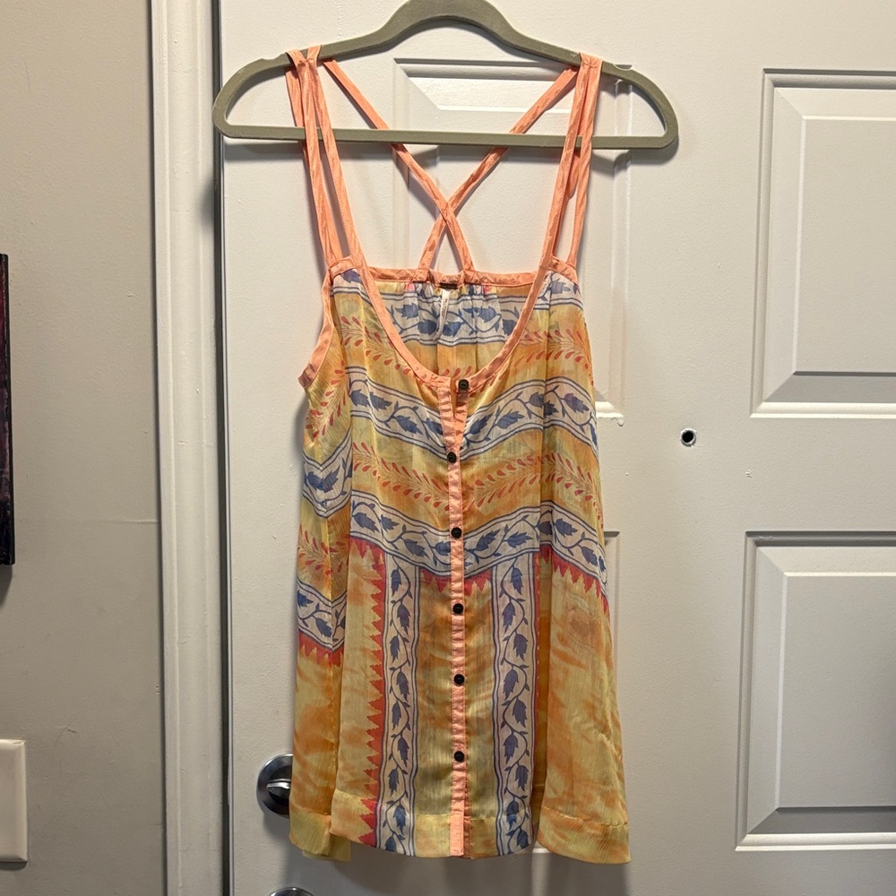 Free People Multicolor Strappy Tank Top